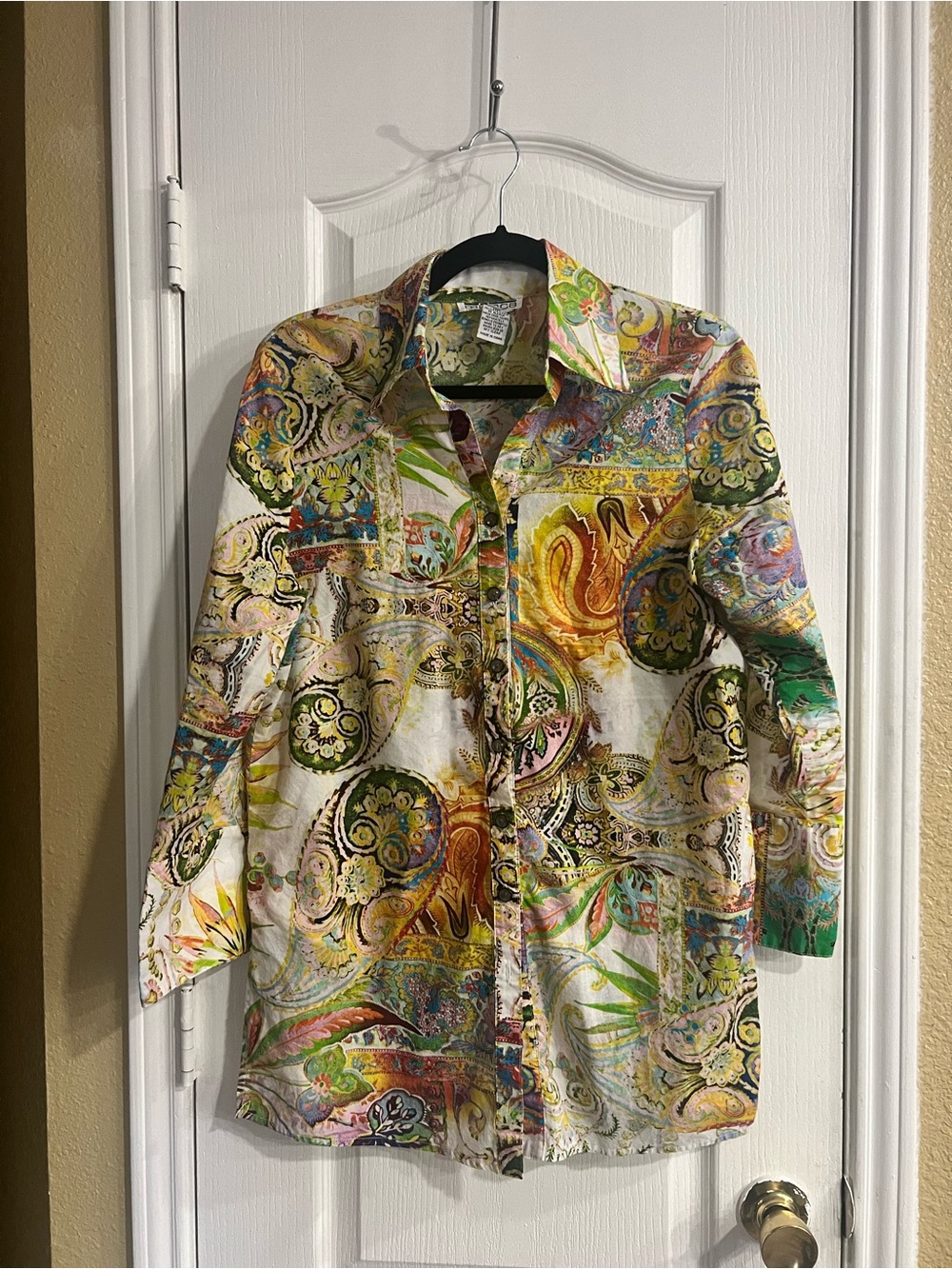 Multicolor Paisley Button-Down Shirt - Women